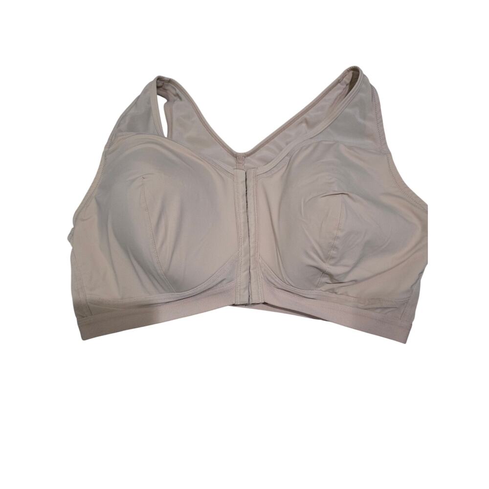 Leading Lady Bra 40F Style 5972 Womens Sand Wireless Front Closure‎ Lined